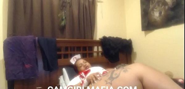 Ebony Nurse Egypt Rains on webcams